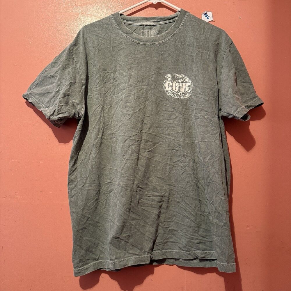 Cove Mens TShirt L Large Dark Green Short Sleeve Tee Shirt Alligator Crew Neck